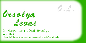 orsolya levai business card